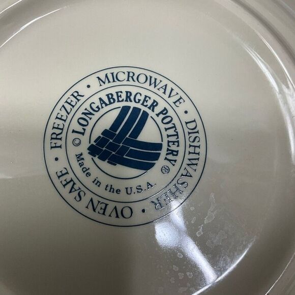 LONGABERGER Woven Traditions Classic Blue 12” Pasta Bowl With Stand - Picture 3 of 3